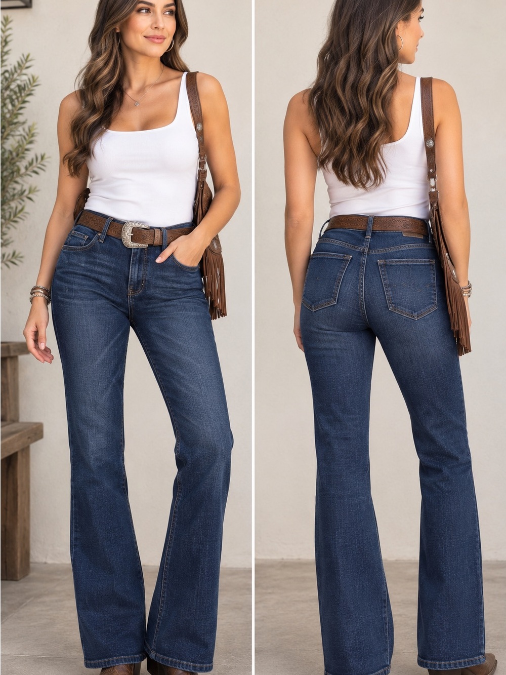Wrangler Women's Dark Blue Flare Jeans size 5/6